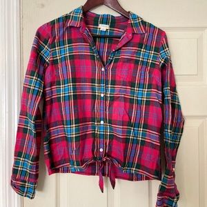 J. Crew Factory girl’s plaid shirt